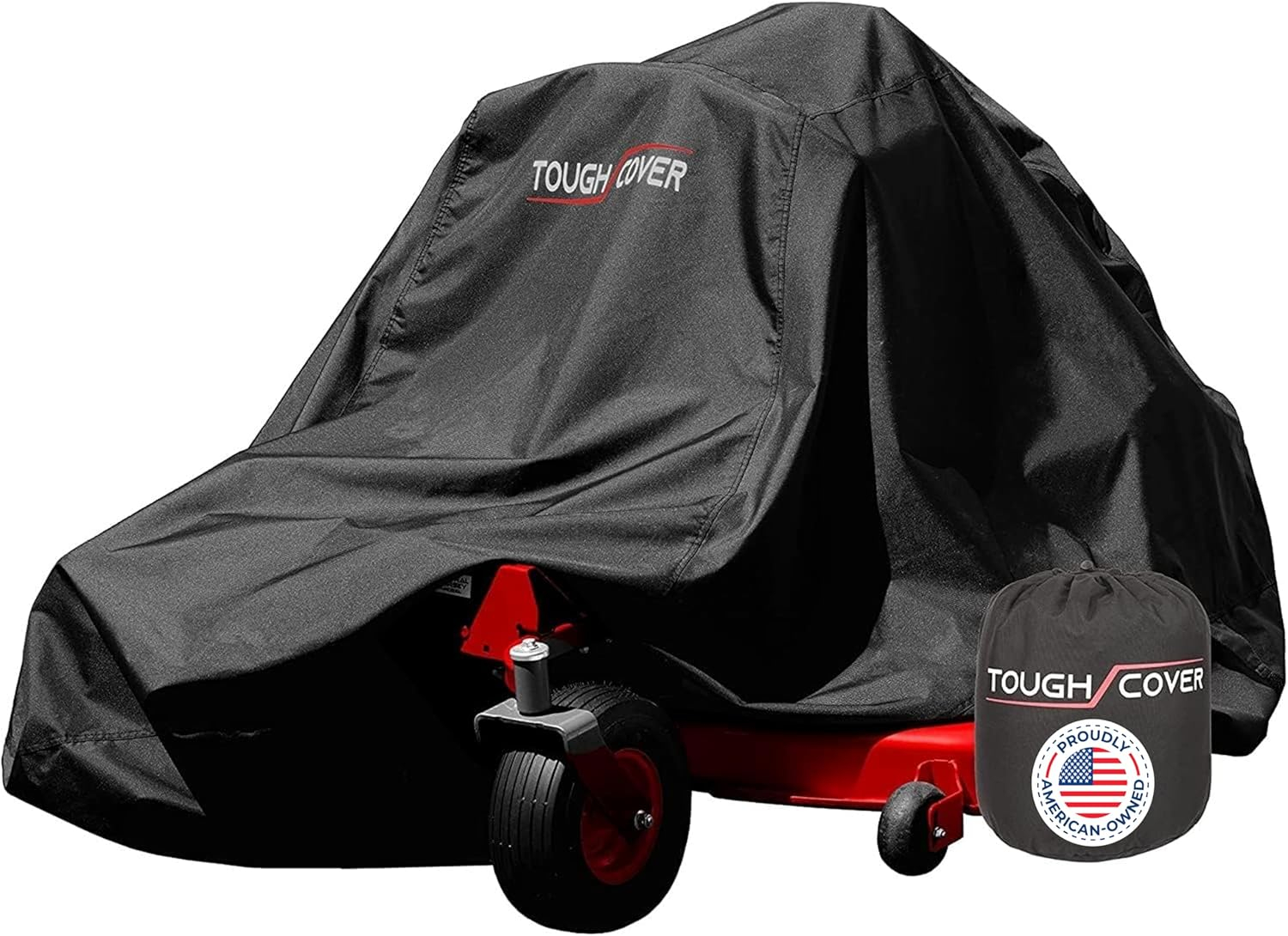 Tough Cover Zero-Turn Mower Cover, Extreme Edition, Heavy Duty 600D Marine Grade Fabric, Universal Fit Lawn Mower Covers, Protects Against UV, Dust, Dirt, Wind for Outdoor Protection (Black)