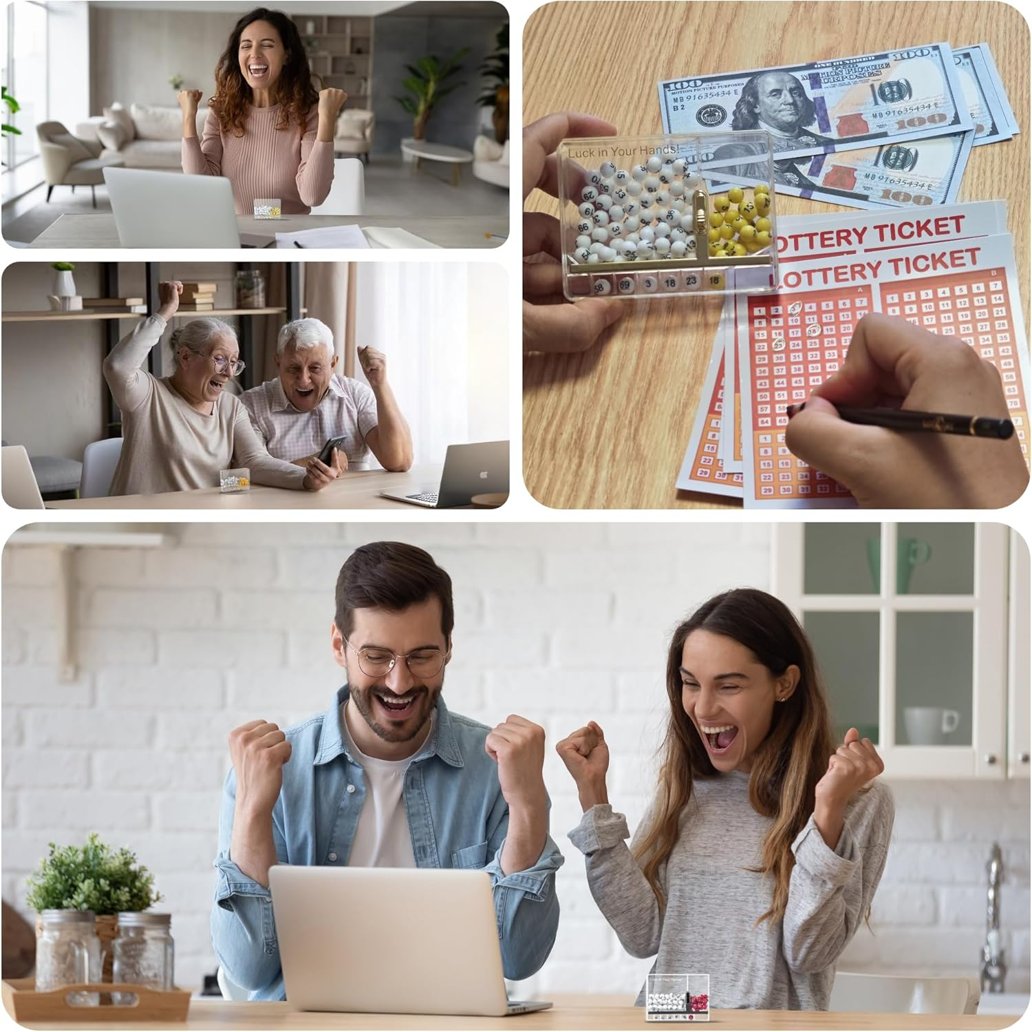 Unusual Lottery Number Picker, Use for Play Mega Millions Lotto Game, Funny Desk Toys for Office, Pursue Your Fortune Dream, Novelty Gifts for Coworkers and Friends (10x7.5cm)