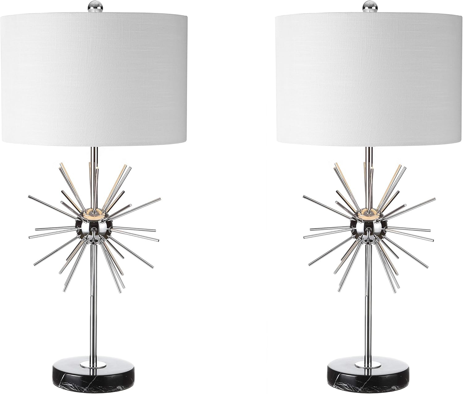 Jonathan Y Aria Metal/Marble Led Table Lamp (Set Of 2)