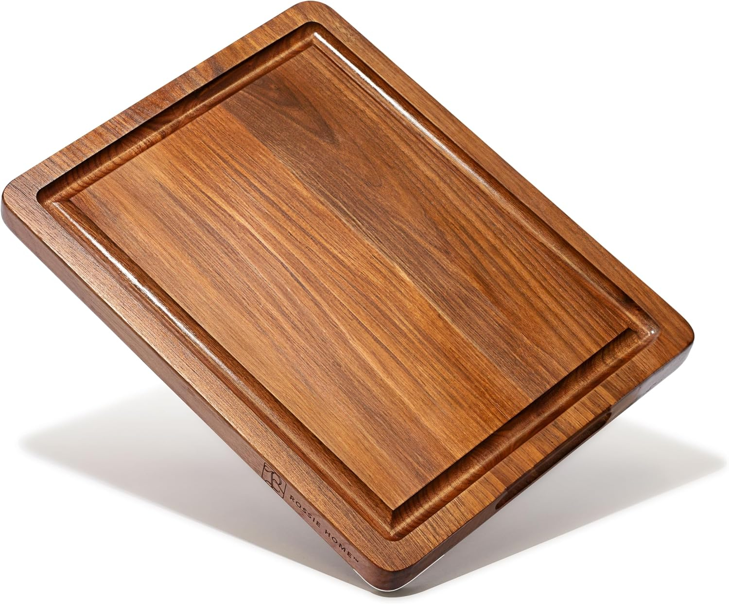 Rossie Home Black Walnut Reversible Cutting Board with Juice Grooves, 14" x 11" x 1"