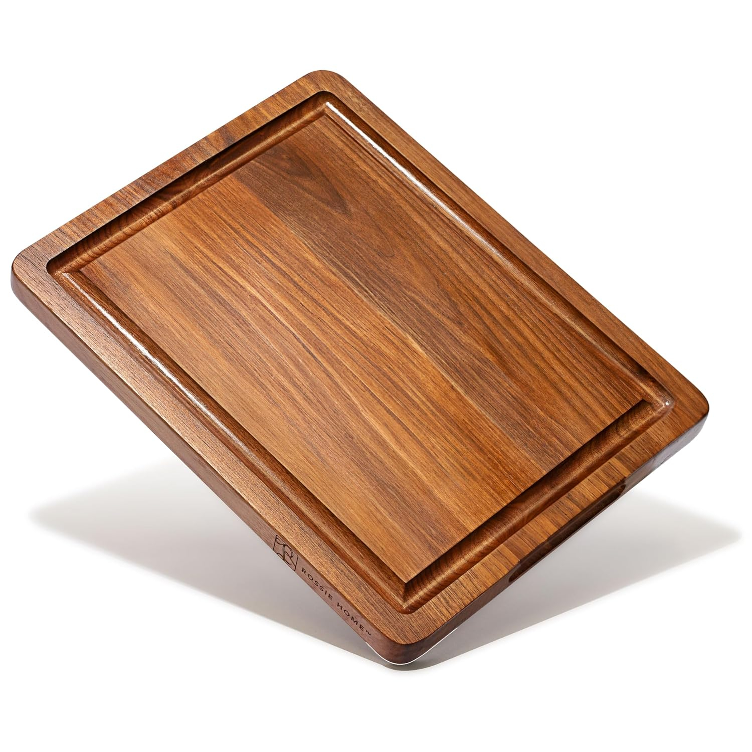Rossie Home Black Walnut Reversible Cutting Board with Juice Grooves, 14" x 11" x 1"