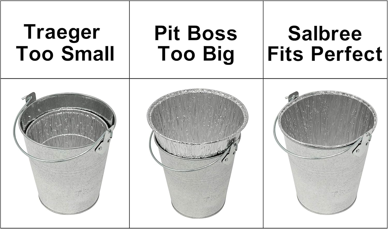 Smoker Bucket Drip Foil Liner Tray for Catching Grease, Compatible with Traeger, Oklahoma Joe, Pit Boss & Other Grill Bucket Accessories for Pro Pellet Oklahoma Joe's (12pk, 5.75x5.75 inches)