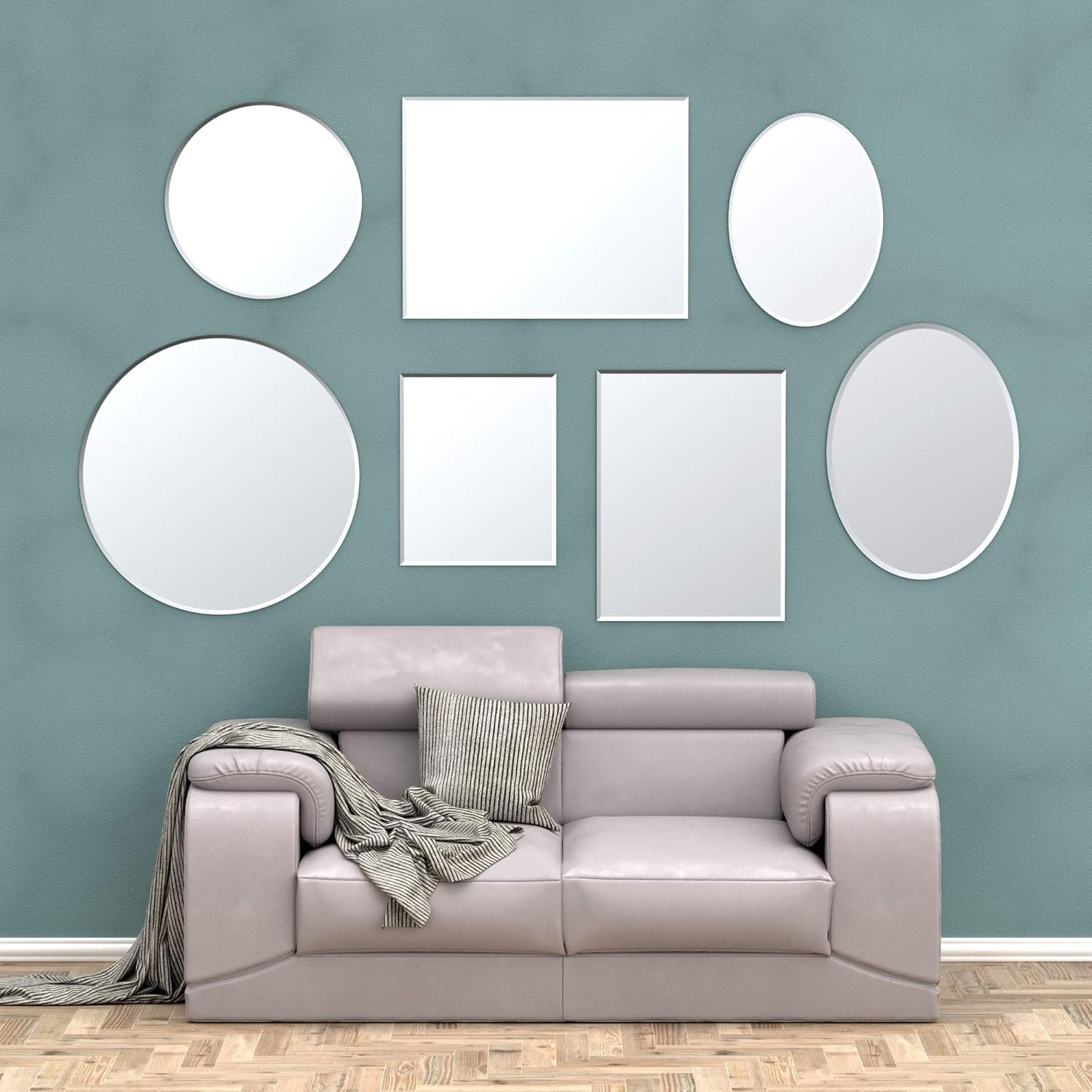 Flush Mount 26.5"H Frameless Oval Mirror