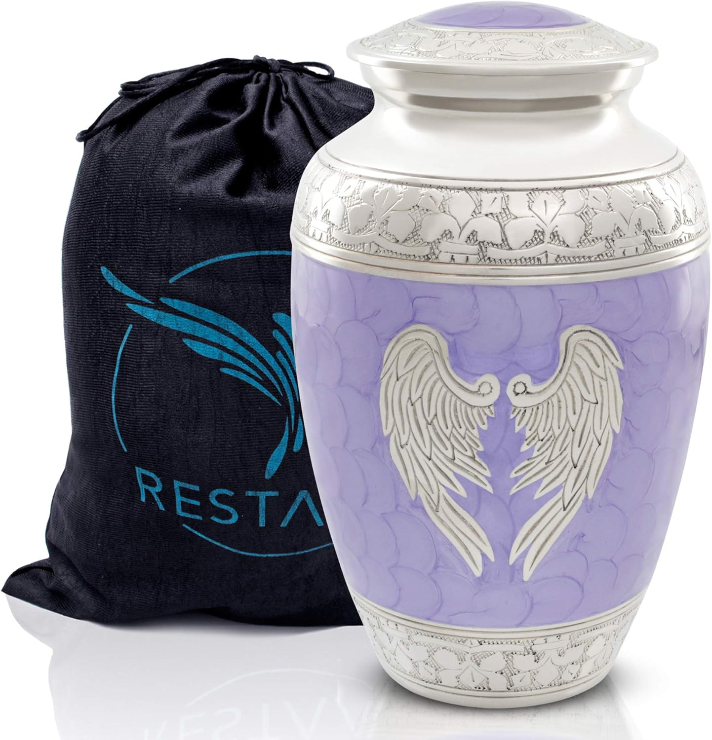 Extra Large Urns for Adult Male Up to 300 Pounds. Purple Cremation urns for Human Ashes Adult Female. Decorative urn for Human Ashes by Restaall