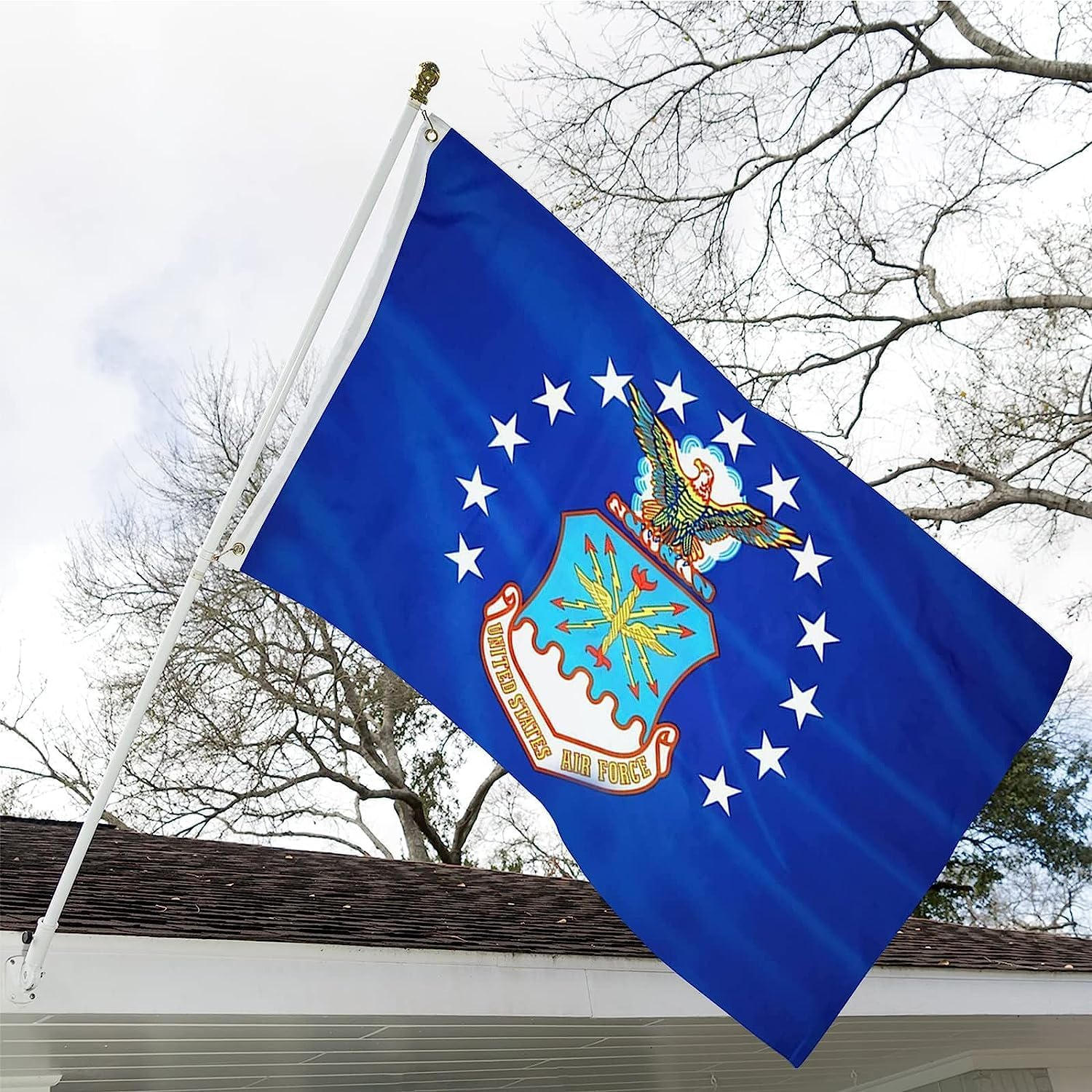 Double Sided US Air Force Military Flag 4x6 Outdoor- UV Fade Resistant United States Air Force Flags with 2 Grommets