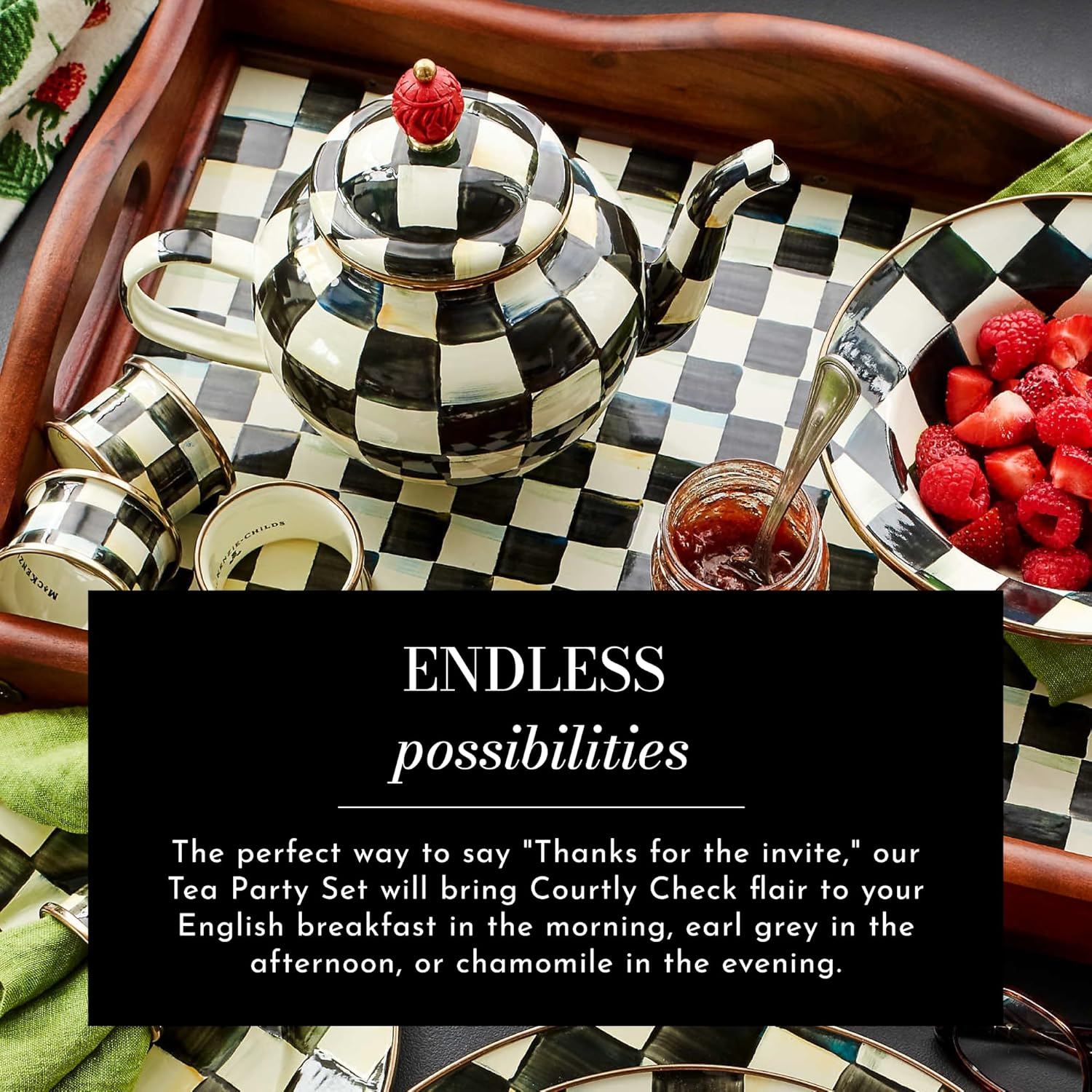 MacKenzie-Childs Courtly Check® Tea Party Set