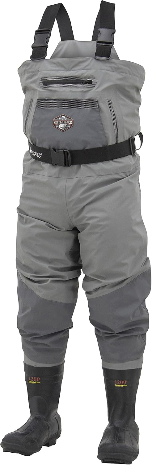 Frogg Toggs SteelHeader Reinforced Nylon Insulated BF Felt Wader | Slate/Gray | Size 12