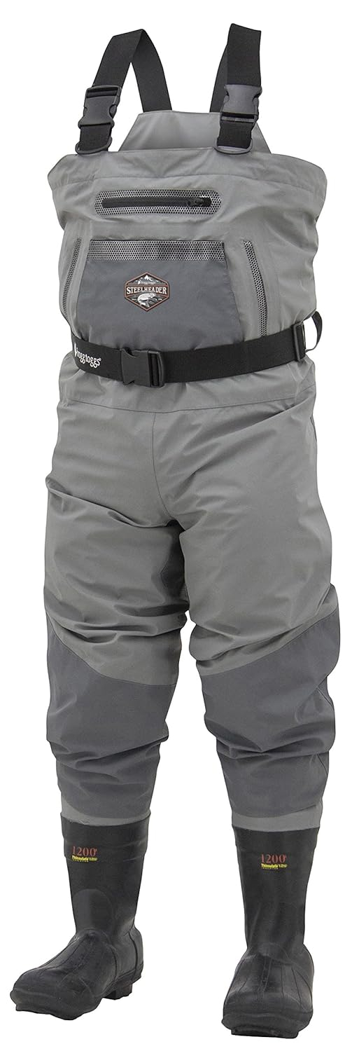 Frogg Toggs SteelHeader Reinforced Nylon Insulated BF Felt Wader | Slate/Gray | Size 12