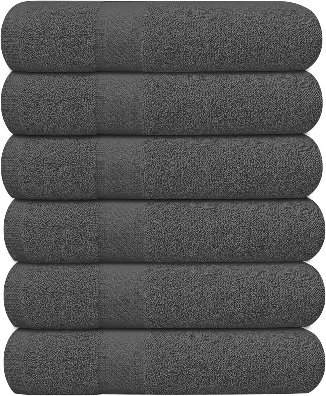 Grey 27x54 Inch 100% Cotton Quick Dry Bath Towel Set