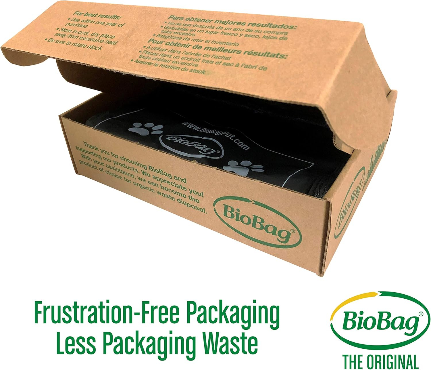 BioBag Organic Biodegradable Pet Waste Bags, Standard Size, 200 Count