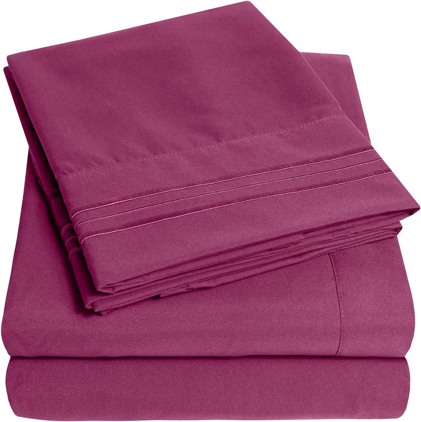 King Ivory Embroidered Deep Pocket Cotton Microfiber Sheet Set