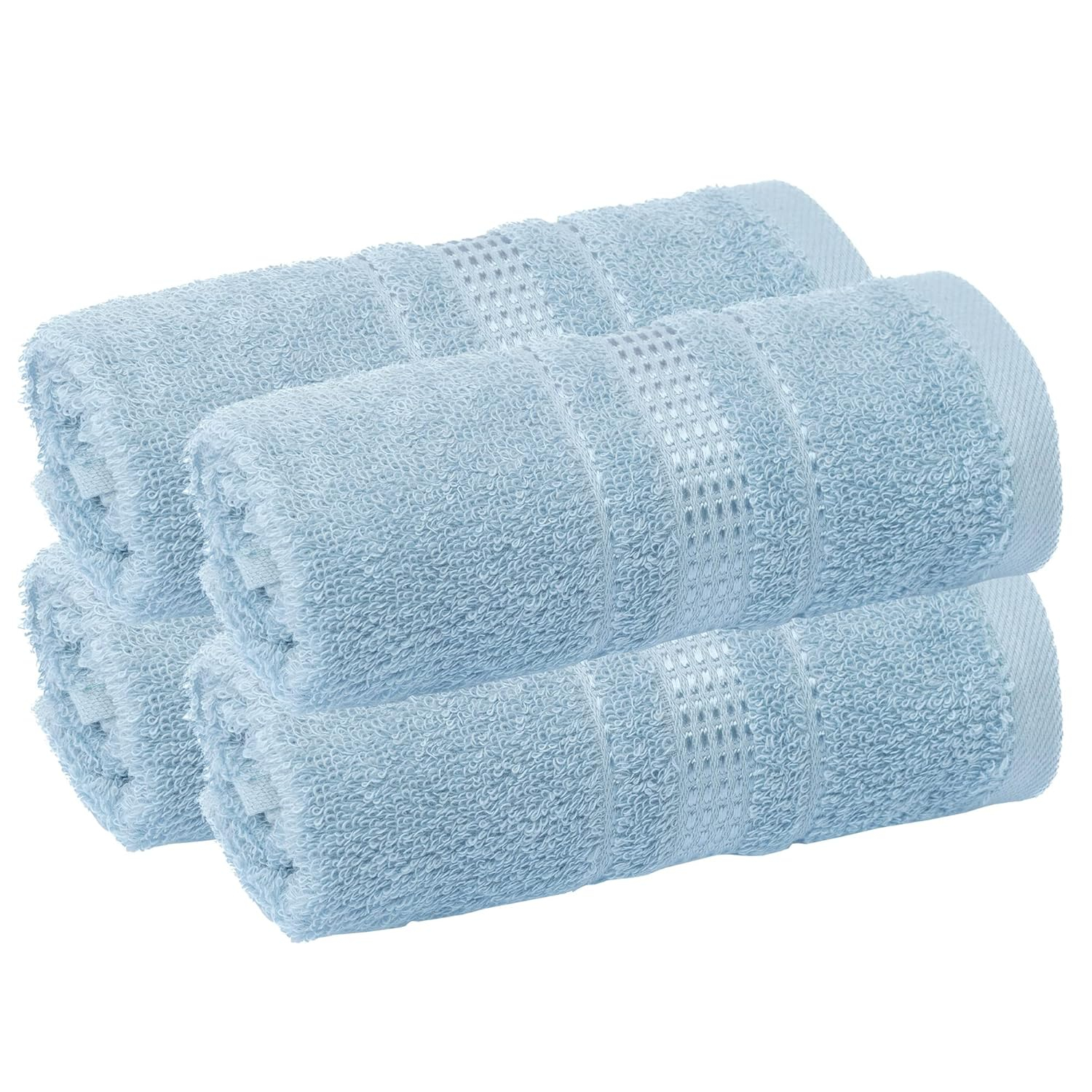 Melissa Linen, 2 Piece Hand Towel Pack Premium Cotton Soft Absorbent 20 x 35 in, Mint Green