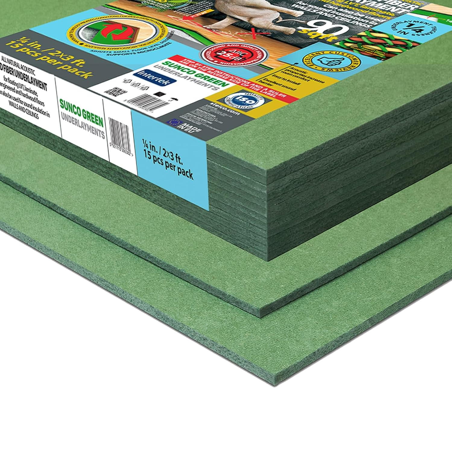 STEICO Wood Fiber Underlayment 6mm, 1/4 inches,  90 Square Feet