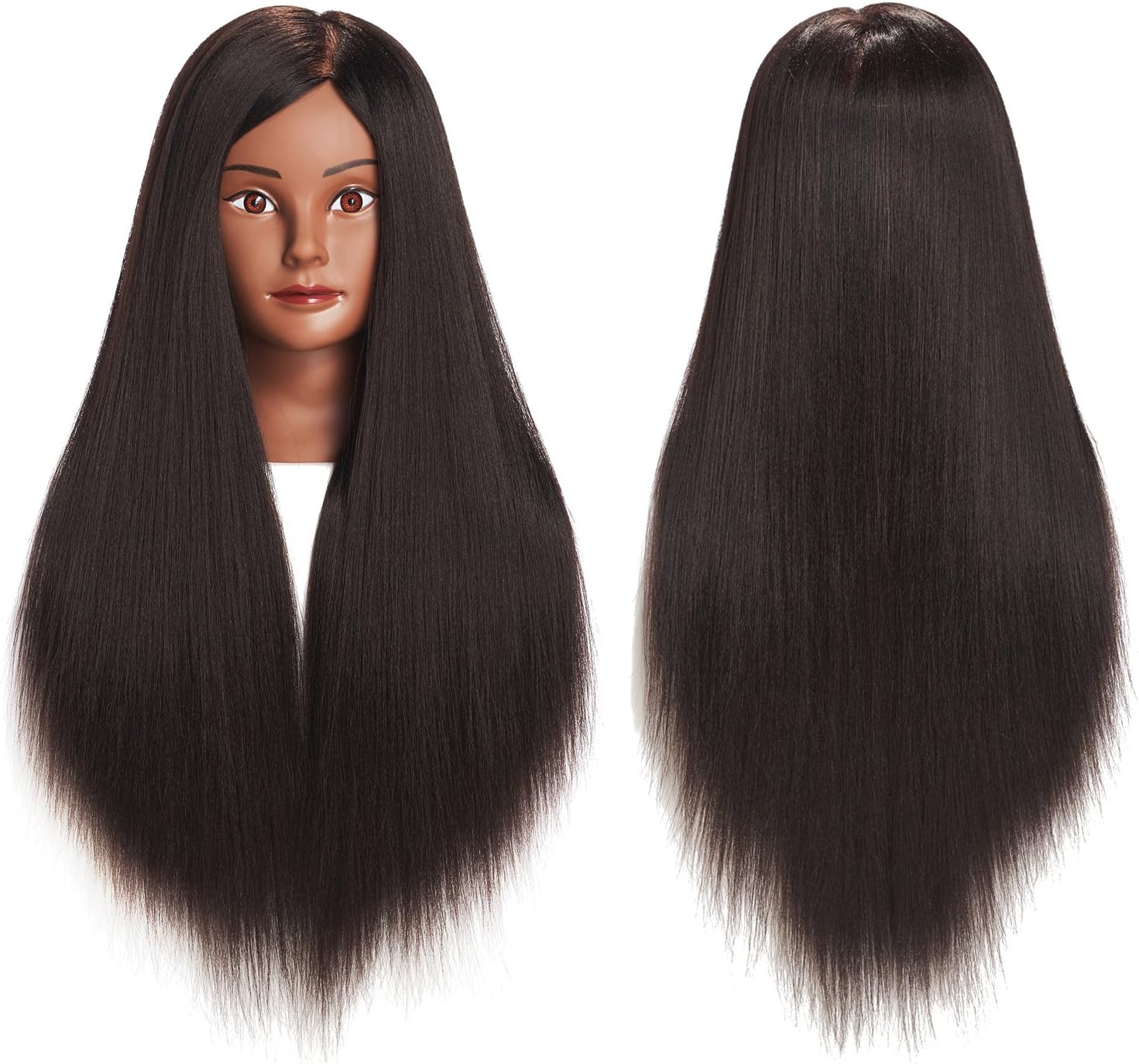 Cosmetology Mannequin Head Human Hair Hairdresser Training Doll Model Manikin