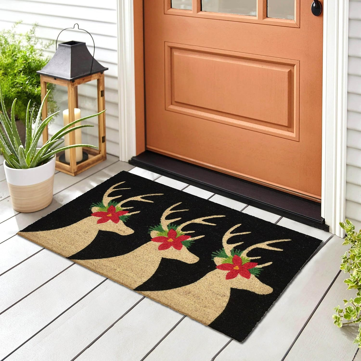 Winter Elegance Deer Coir Outdoor Mat 30.5" x 18.5"