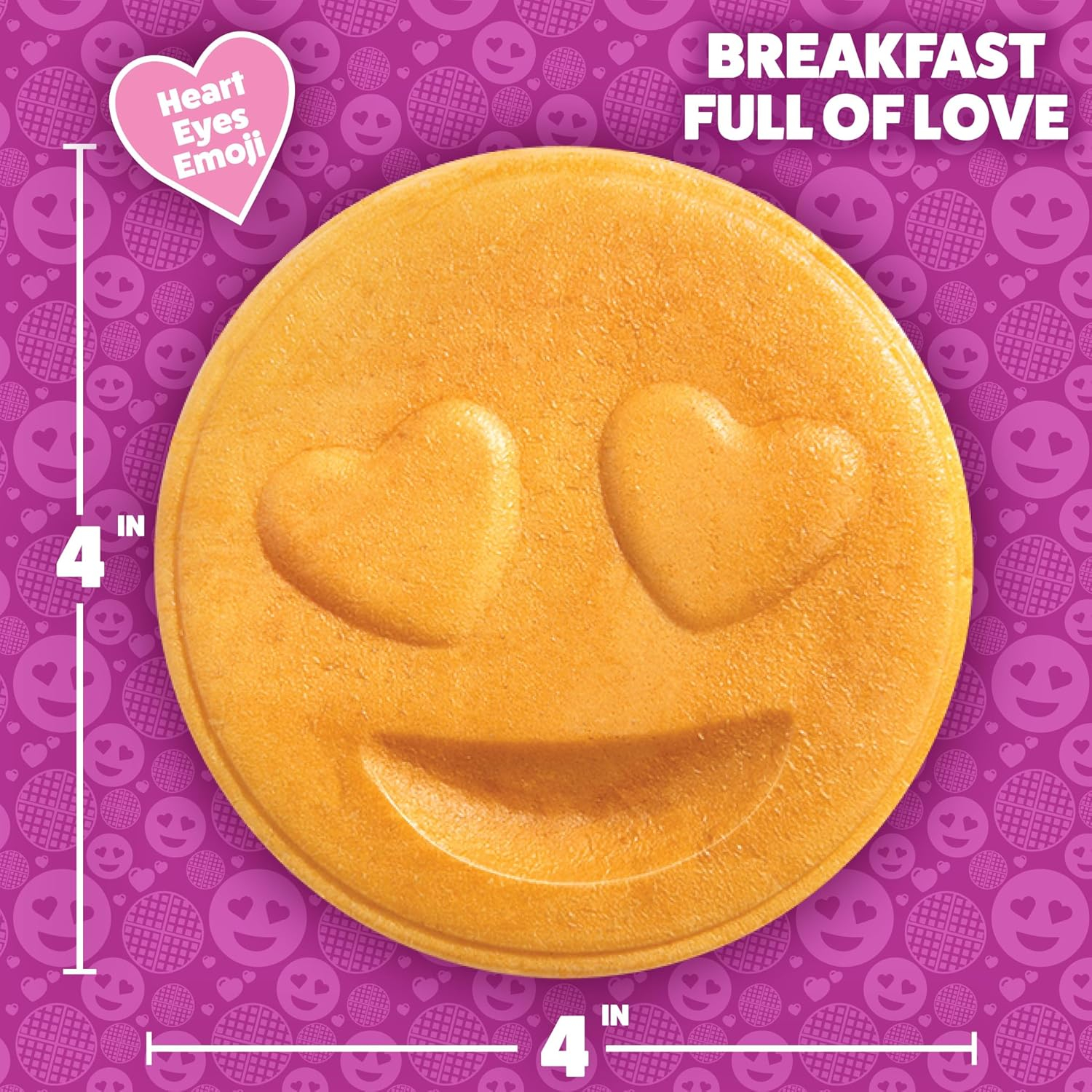 Poop Emoji Mini Waffle Maker - Make Breakfast Special for Kids & Adults with Cute Smiley Face Design Individual Waffle, 4 Inch Waffler Iron, Electric Non Stick Breakfast Appliance, Funny Gift