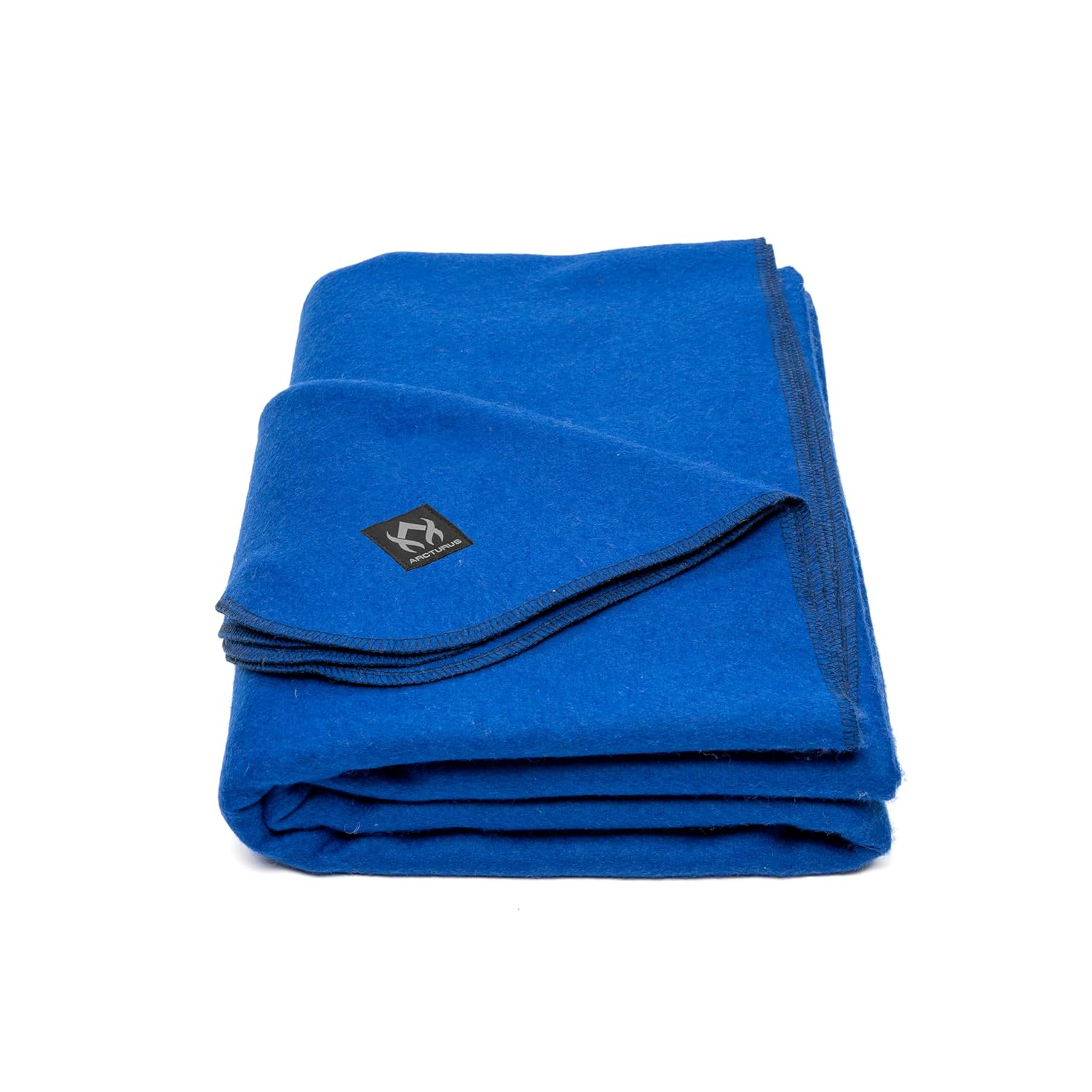 Arcturus Military Wool Blanket - 4.5 lbs, Warm, Thick, Washable, Large 64" x 88" - Great for Camping, Outdoors, Sporting Events, and Survival Kits (Royal Blue)