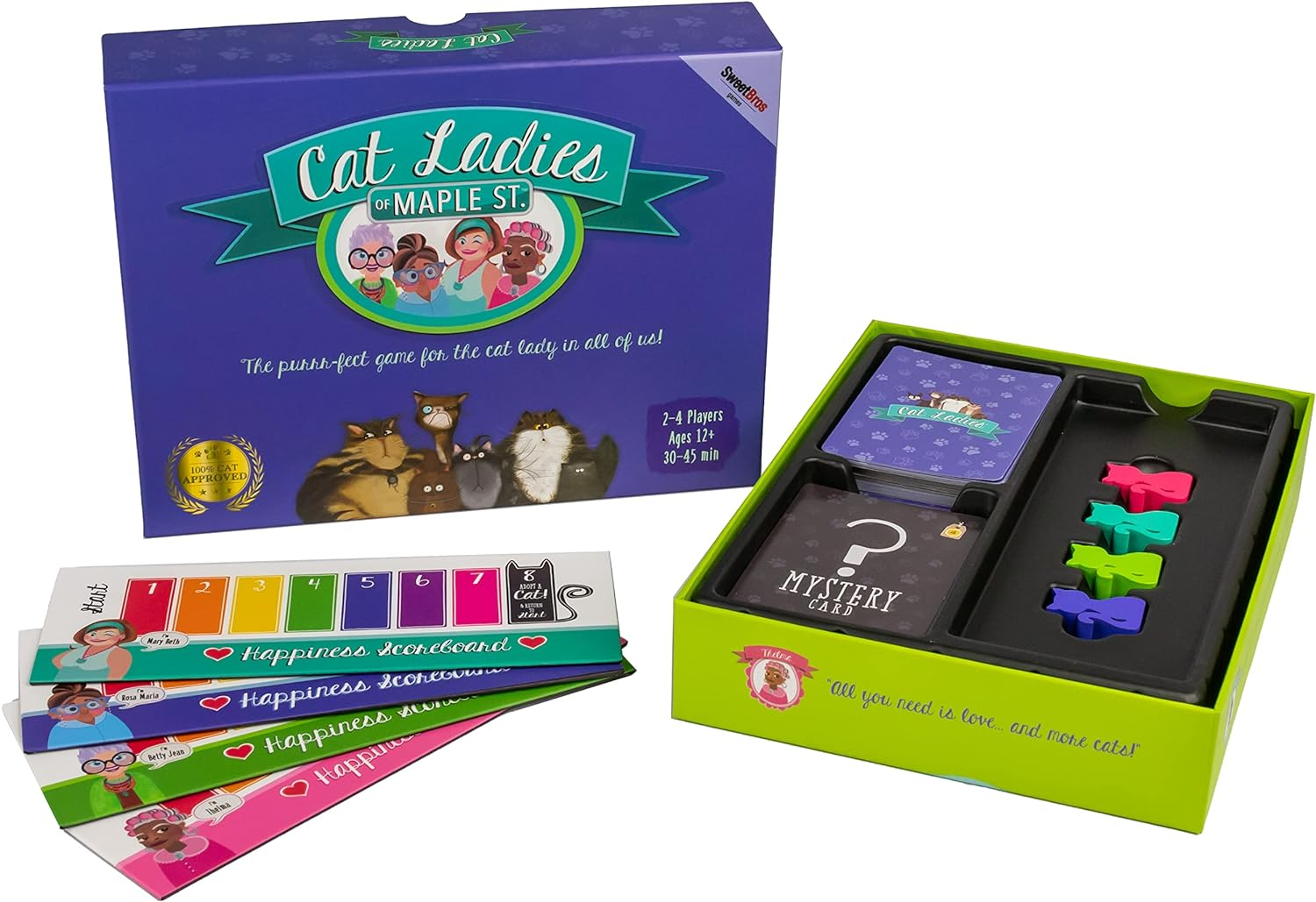 Cat Ladies of Maple Street Family-Friendly Strategy Board Game