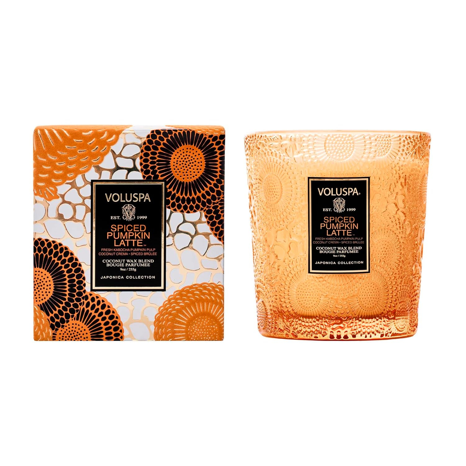 Spiced Pumpkin Latte 9 oz Scented Candle in Glass Jar