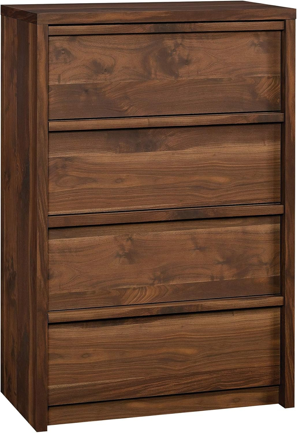 Sauder Harvey Park 4-Drawer Dresser, Grand Walnut Finish