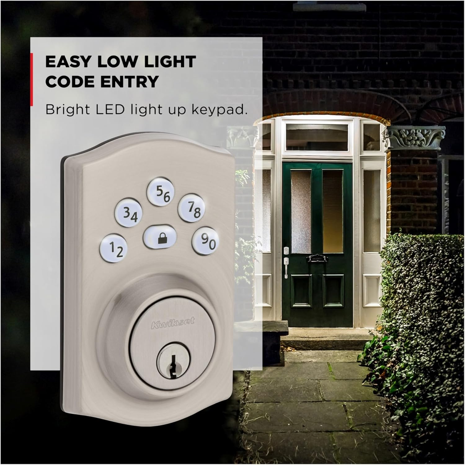Powerbolt 240 5-Button Keypad Venetian Bronze Traditional Electronic Deadbolt Door Lock