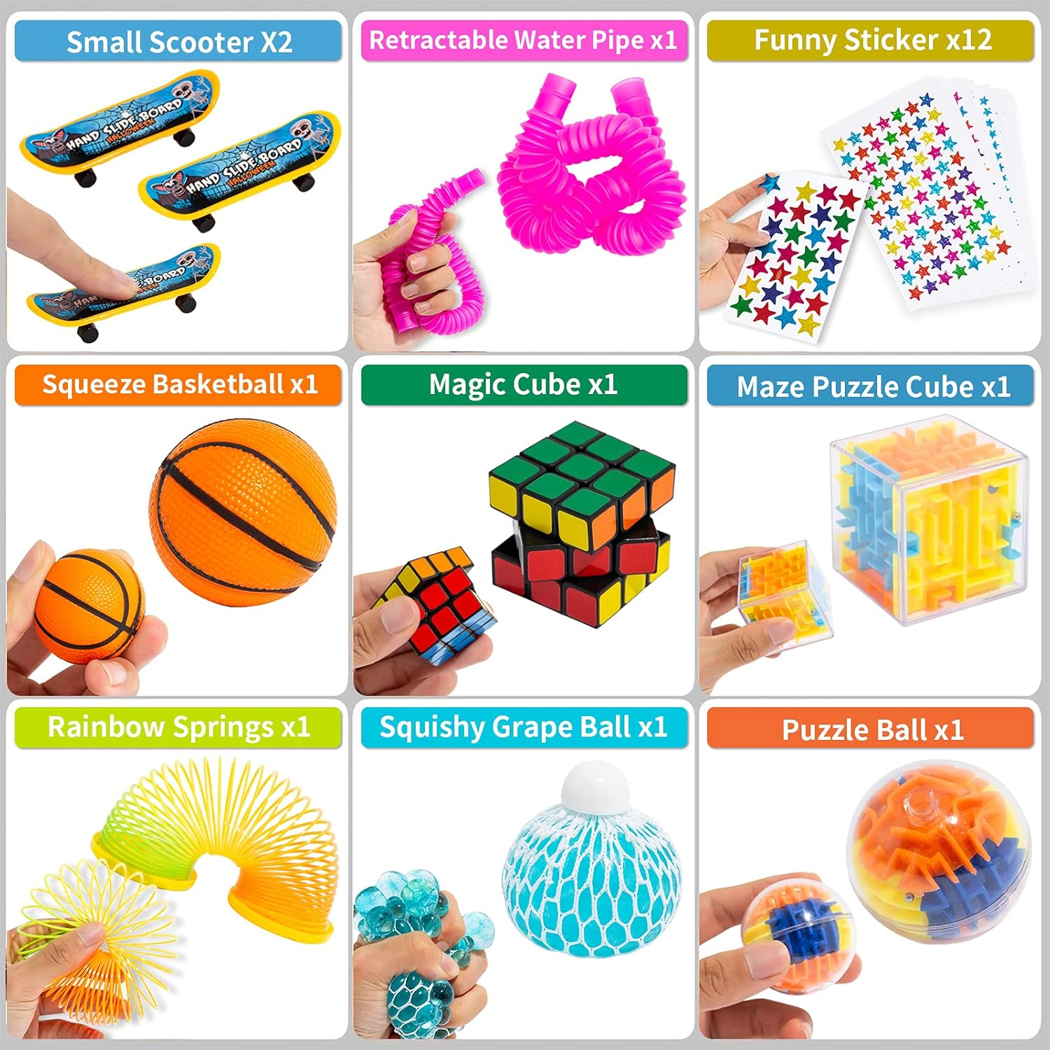 76 Pack Sensory Fidget Toys Set, Stress Relief and Anti-Anxiety Bundle Sensory Toys for Kids Adults, Cool Fidget Packs with Mochi Squishy, Magic Rainbow Ball, Motion Timer, Flippy Chain,Stress Ball...