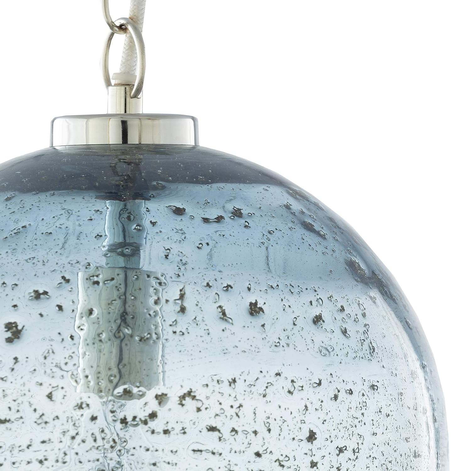 Surya Mist Contemporary Blue Glass Pendant Light