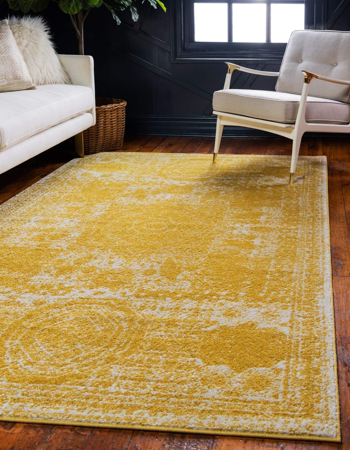 Bromley Wells Yellow 5 ft. x 8 ft. Area Rug