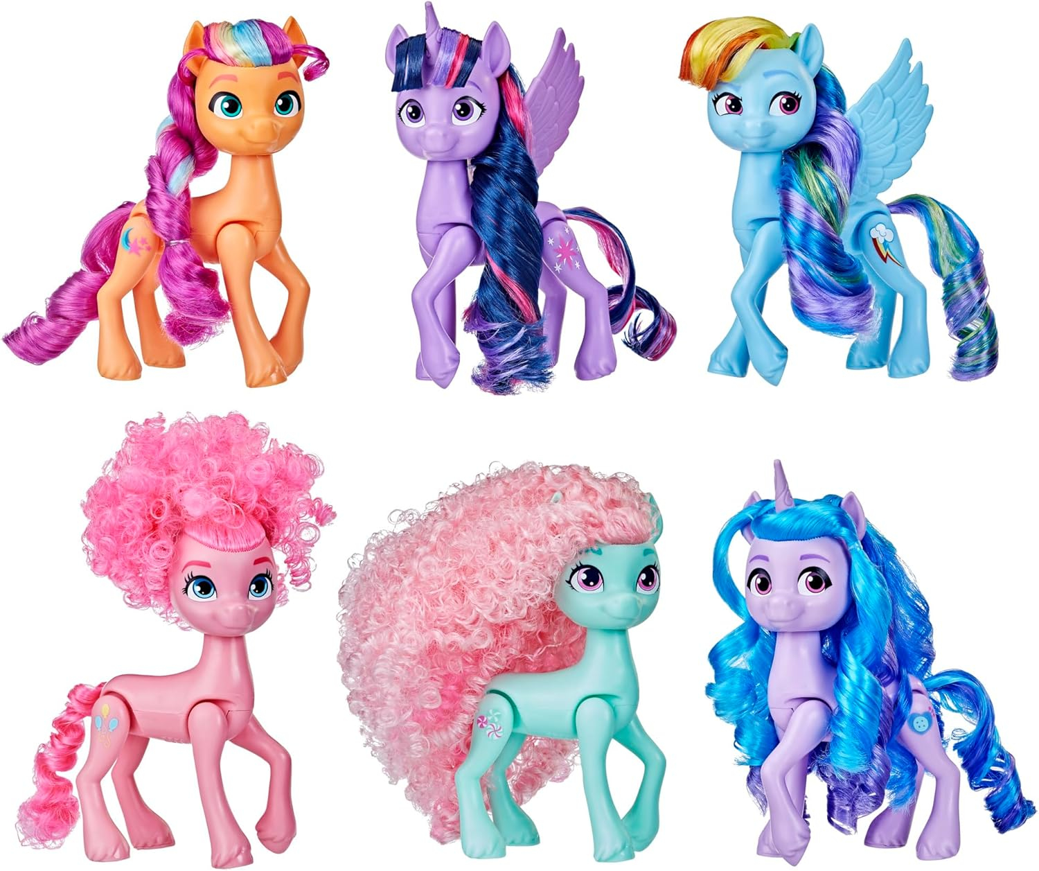 Hasbro My Little Pony Pinkie Pie and Izzy Moonbow Doll, 6 Pack