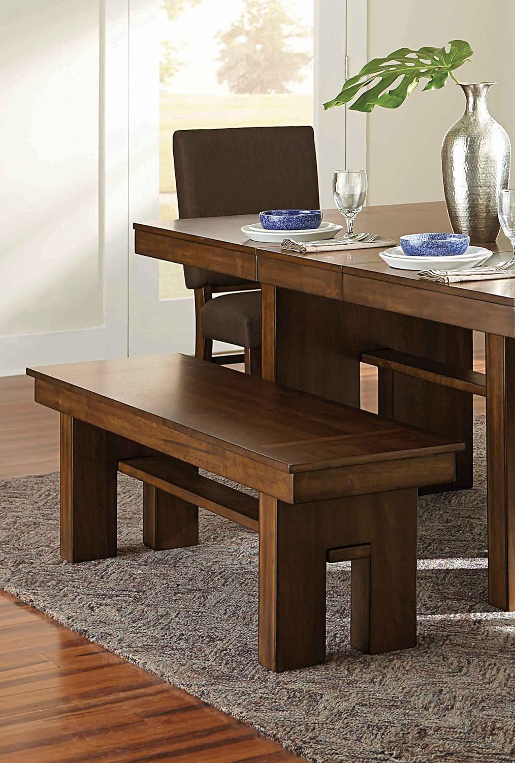 Sedley Contemporary Walnut 58" Dining Bench