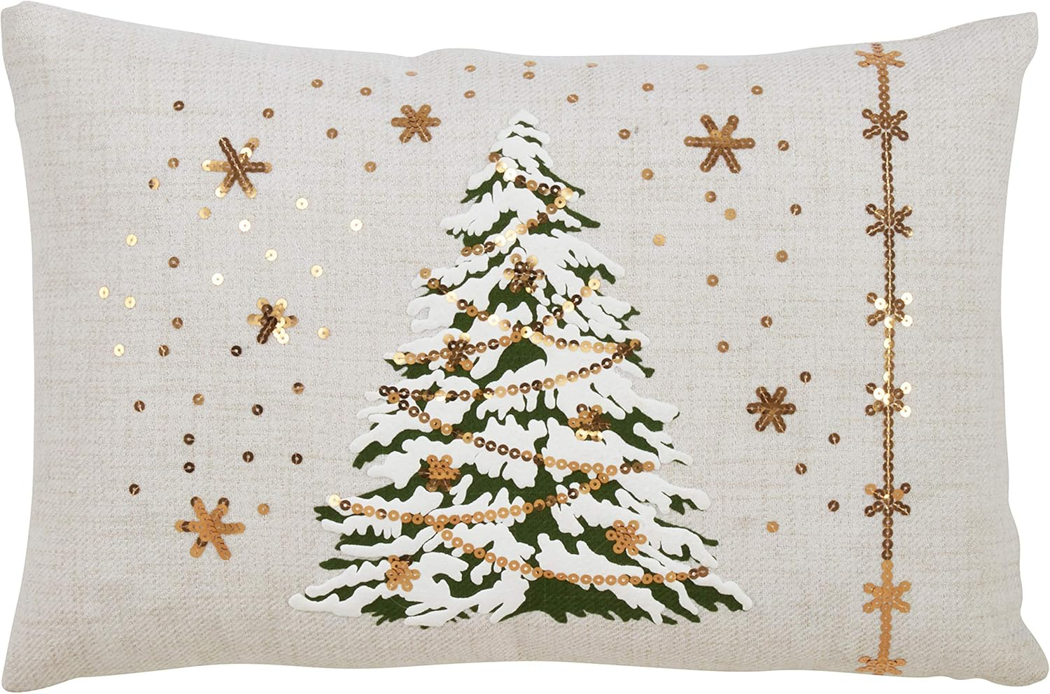 Saro O Tannenbaum Collection Sequined Throw Pillow