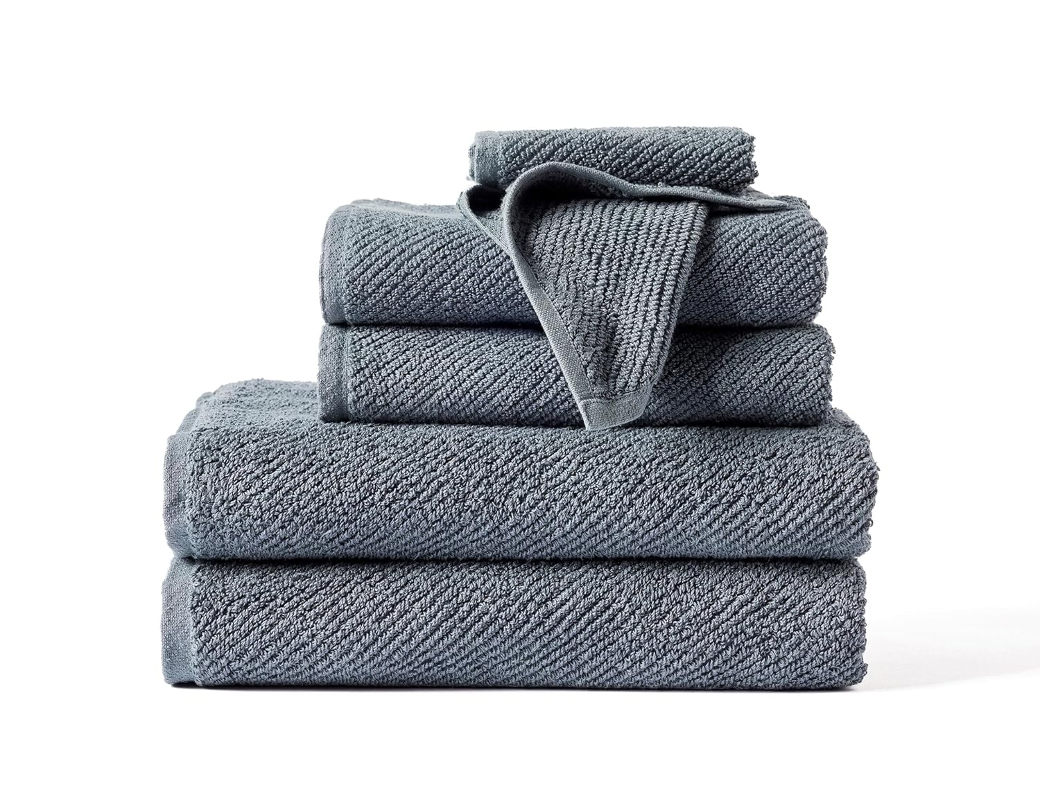 Gulf Blue Organic Cotton 6-Piece Towel Set