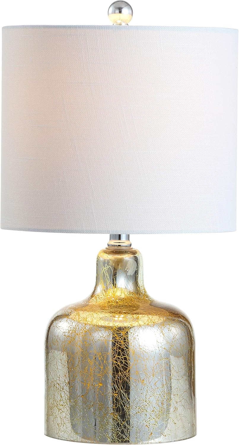 Gemma 19 in. Gold Glass Bell LED Table Lamp