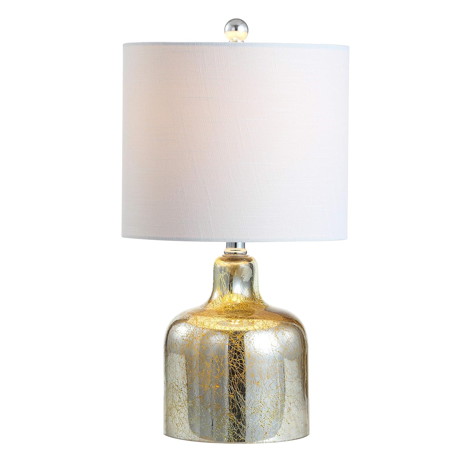 JONATHAN Y JYL1036A Gemma 19" Glass Bell LED Table Lamp, Glam, Transitional, Contemporary, Modern, Elegant, Office, Living Room, Family Room, Bedroom, Bathroom, Hallway, Foyer, Gold