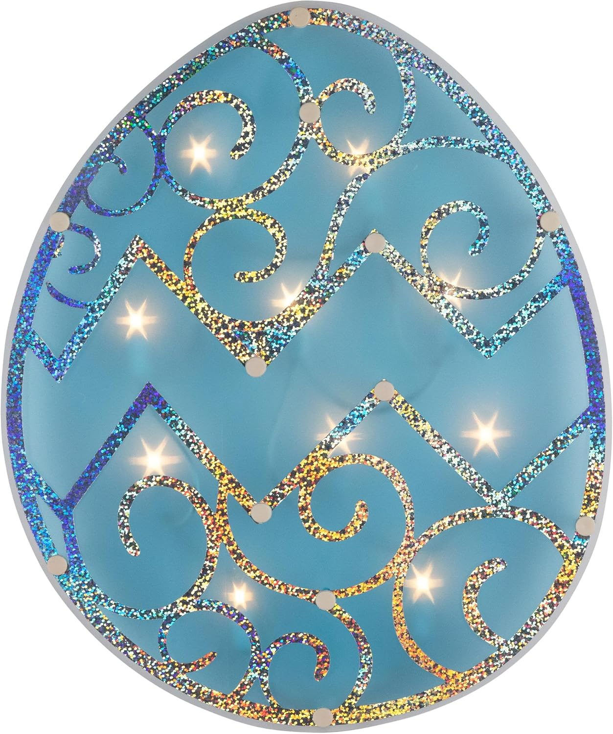 Northlight Lighted Easter Egg Window Decoration - 12" - Blue