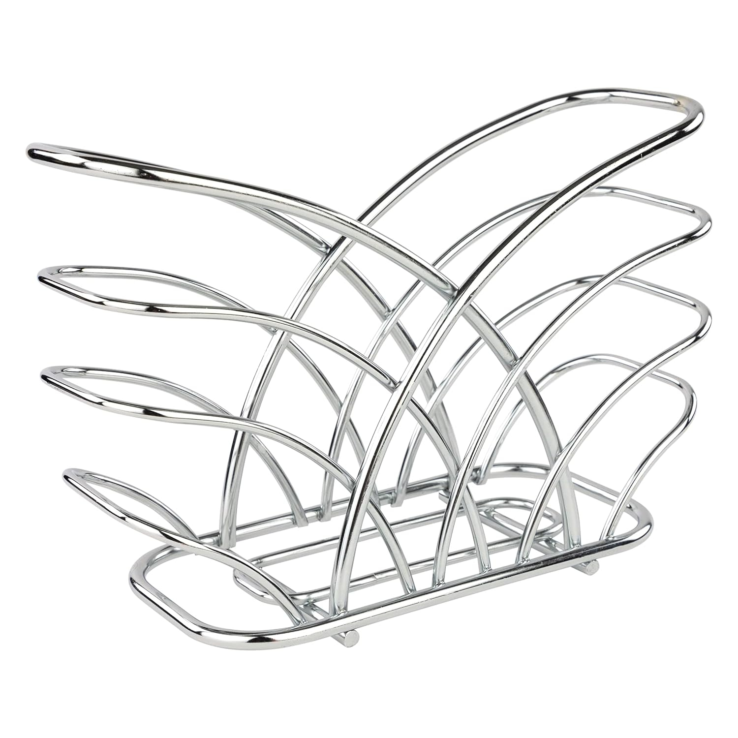 Spectrum Diversified Flower Upright Holder for Dining Table, Countertop Napkin Storage for Modern Organization, Contemporary Kitchen Décor, Chrome