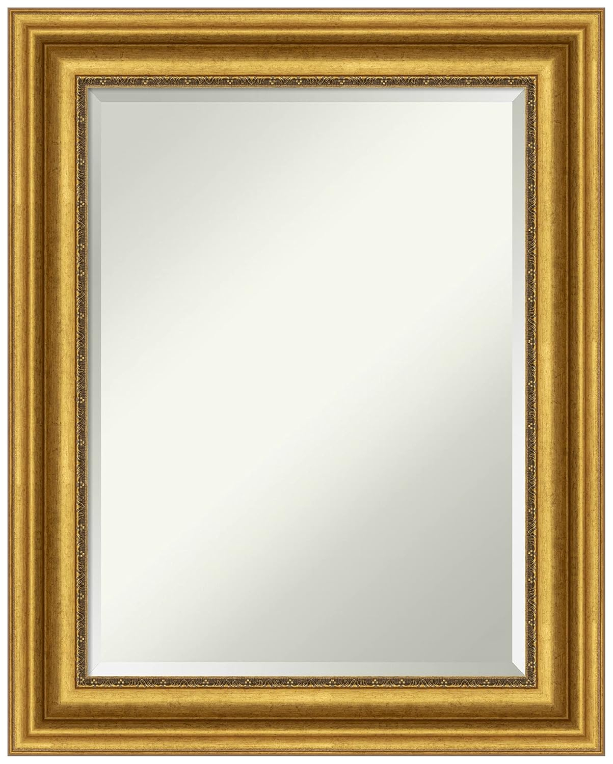 Amanti Art Parlor 23.75-in x 29.75-in Framed Rectangle Bathroom Vanity Mirror ( Antique Gold )