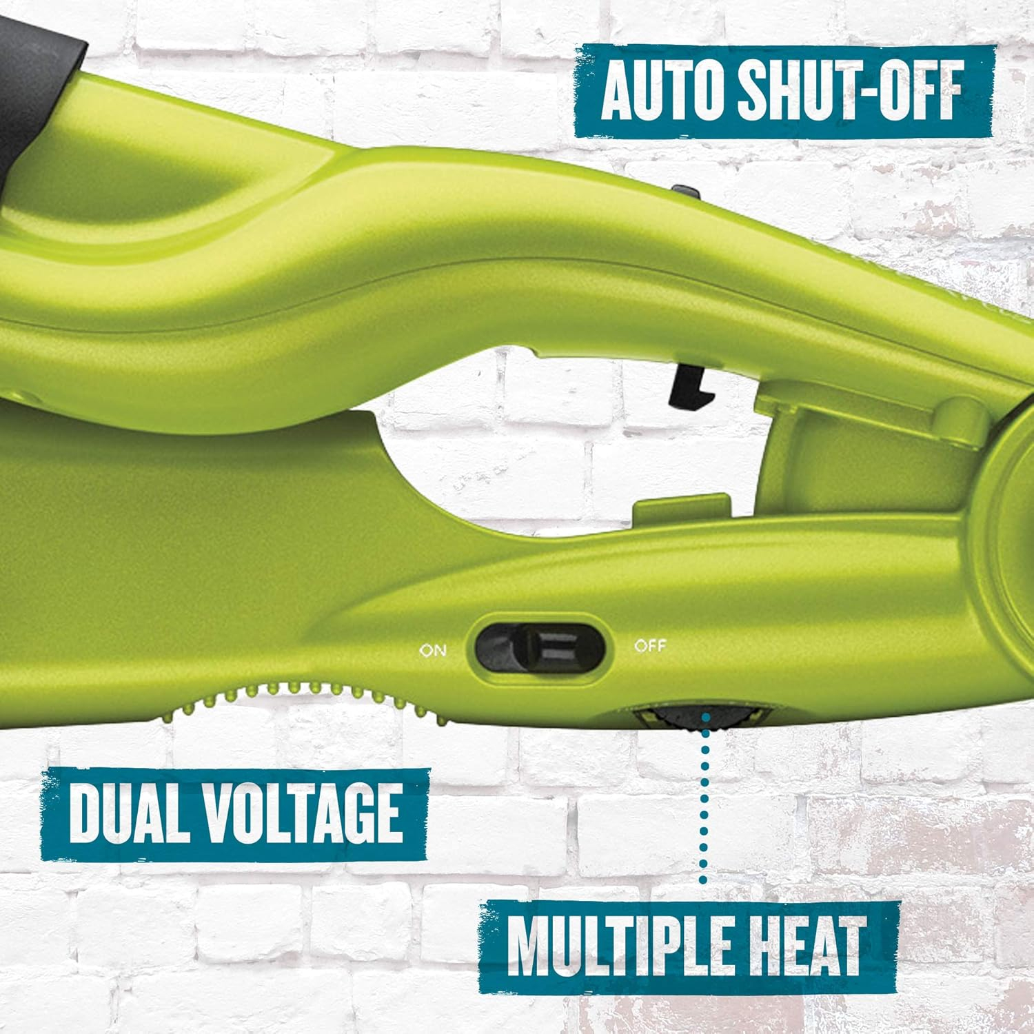 Green Double Barrel Ceramic Tourmaline Hair Waver