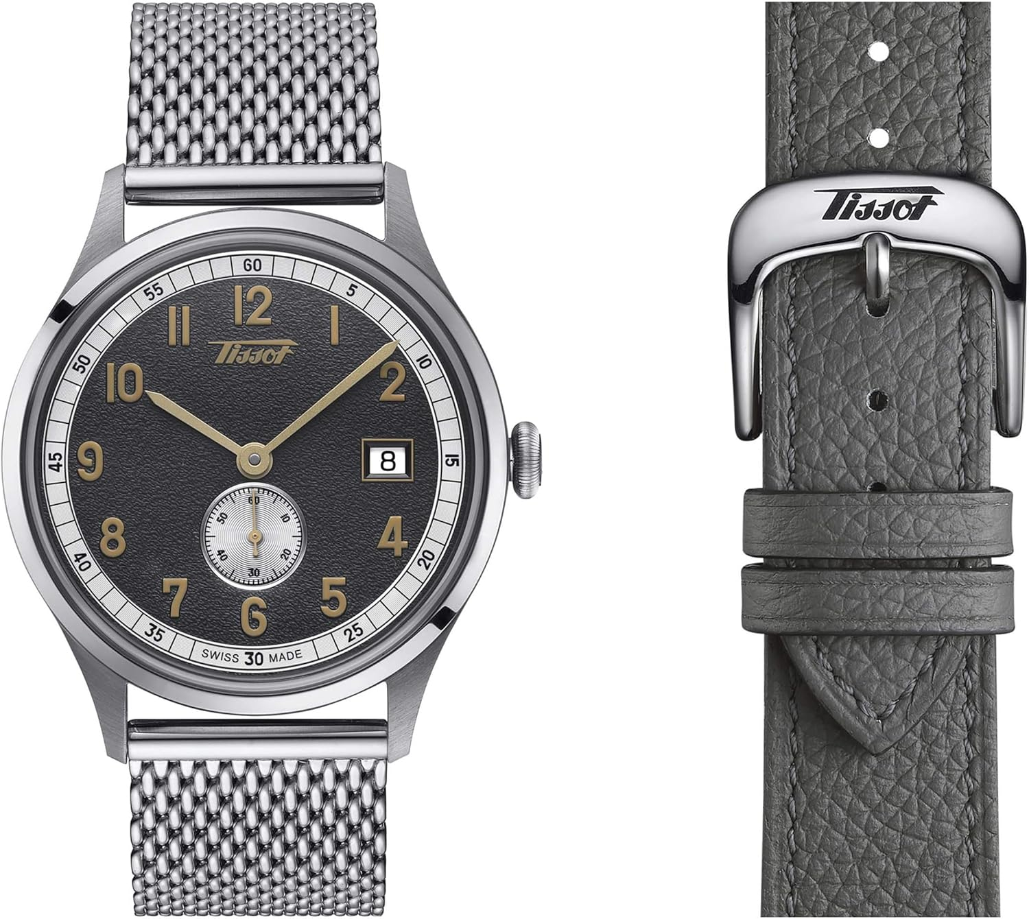 Tissot Heritage Small Second 1938 COSC Automatic Grey Dial Steel Men's Watch T142.428.11.082.00
