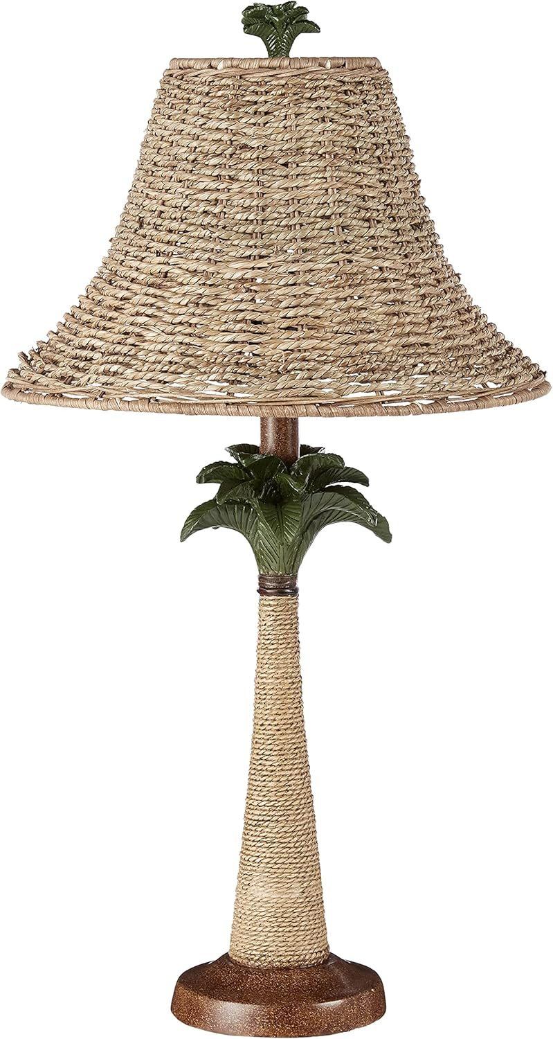 Palm Tree Rattan Lamp
