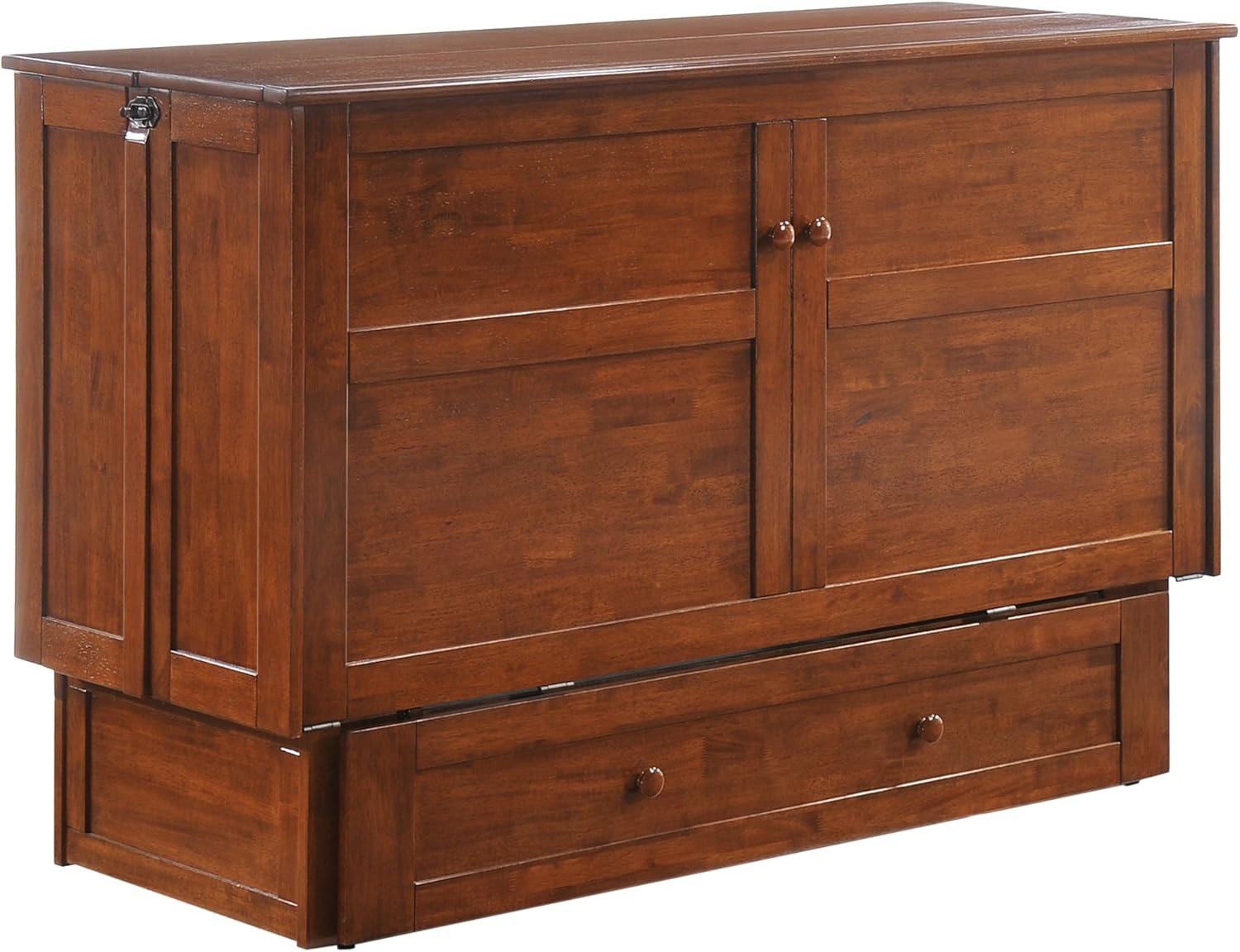 Night and Day Furniture Clover Murphy Cabinet Bed w/Mattress in Cherry