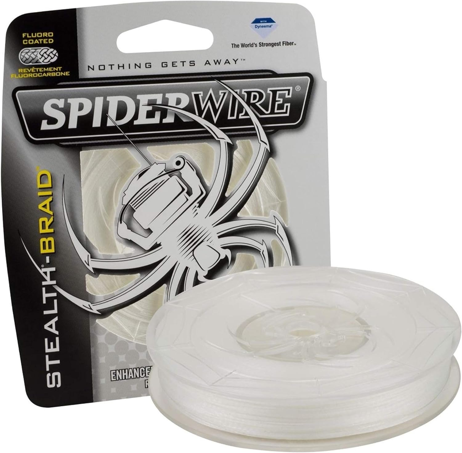 SpiderWire Stealth® Translucent Braid Fishing Line, Translucent, 8 lb Test Strength, 125 yd