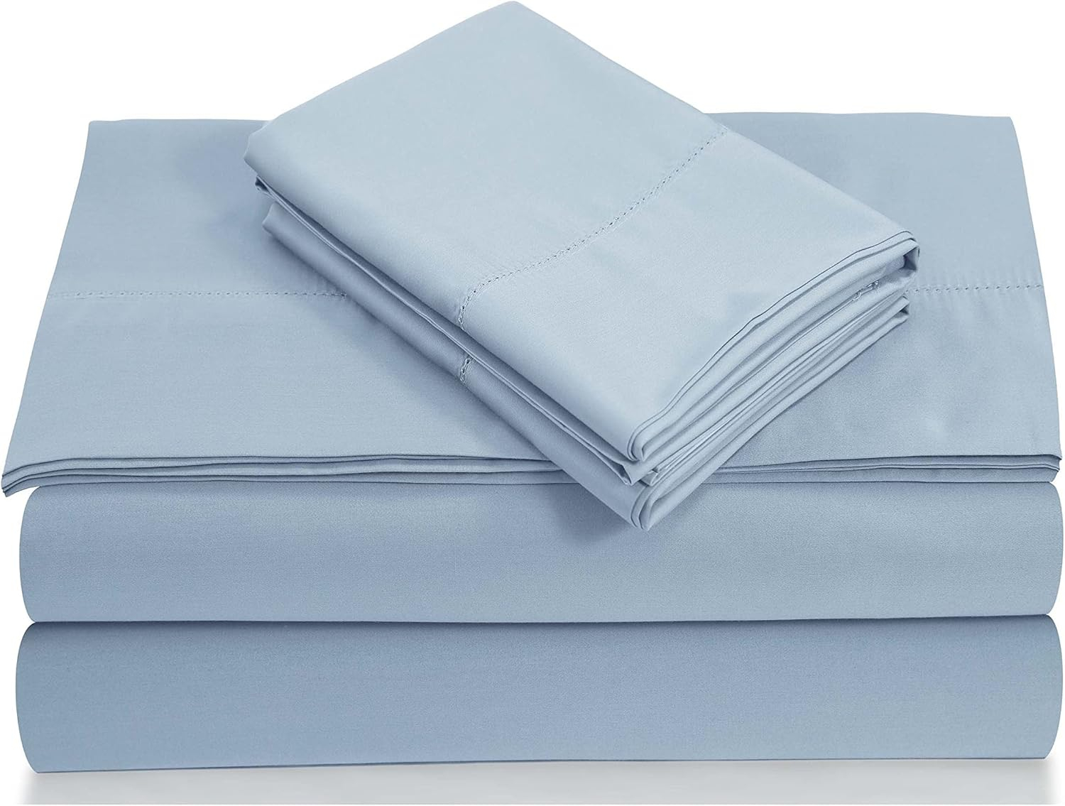 Tribeca Living Egyptian Cotton 800 Thread Count Deep Pocket Bed Sheet Set Blue Queen Egyptian Cotton, Cotton Modern & Contemporary, Casual