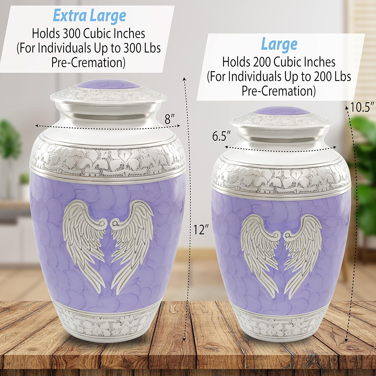 Extra Large Urns for Adult Male Up to 300 Pounds. Purple Cremation urns for Human Ashes Adult Female. Decorative urn for Human Ashes by Restaall
