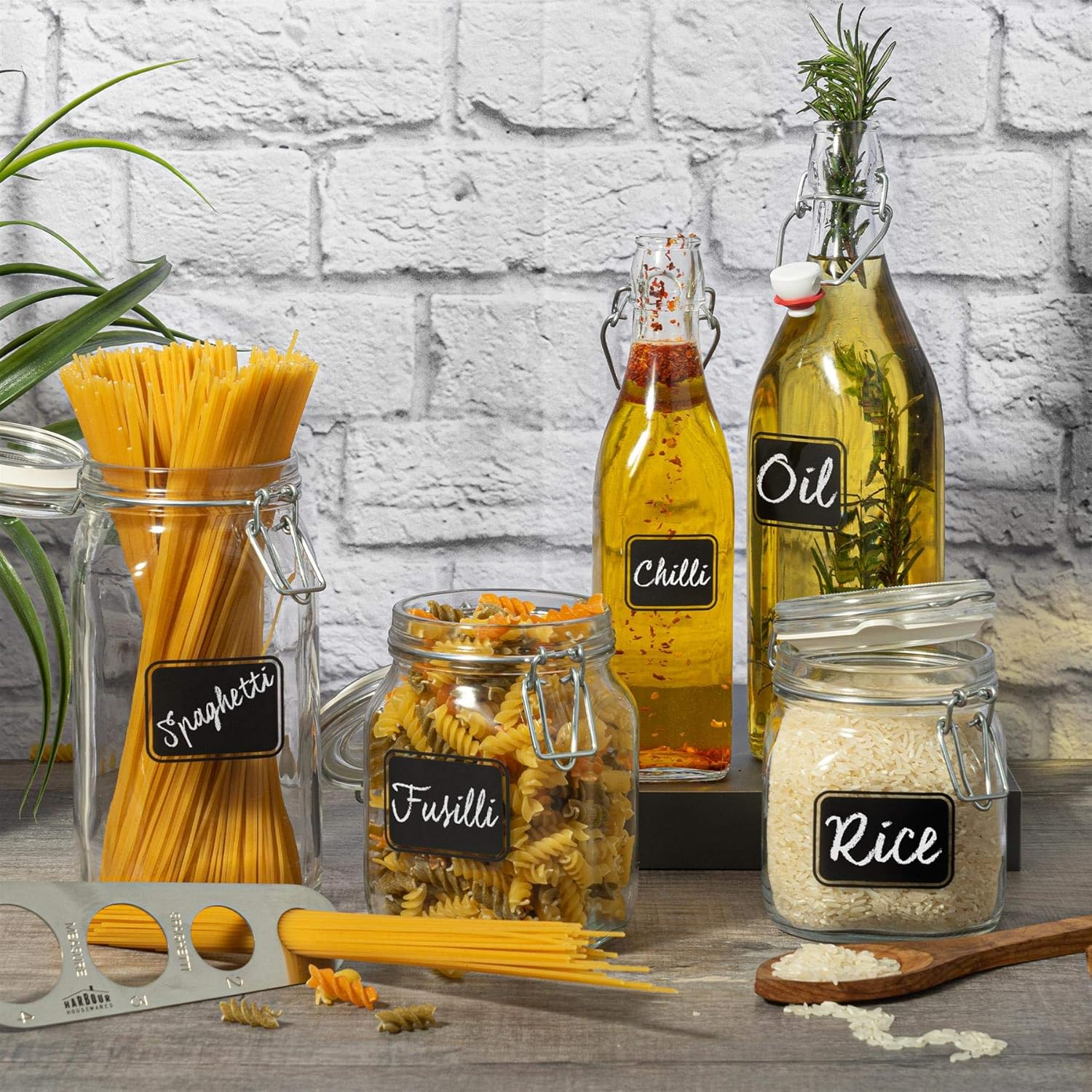 Bormioli Rocco Fido Airtight Vase with Chalkboard Label, Glass, L 1, Small