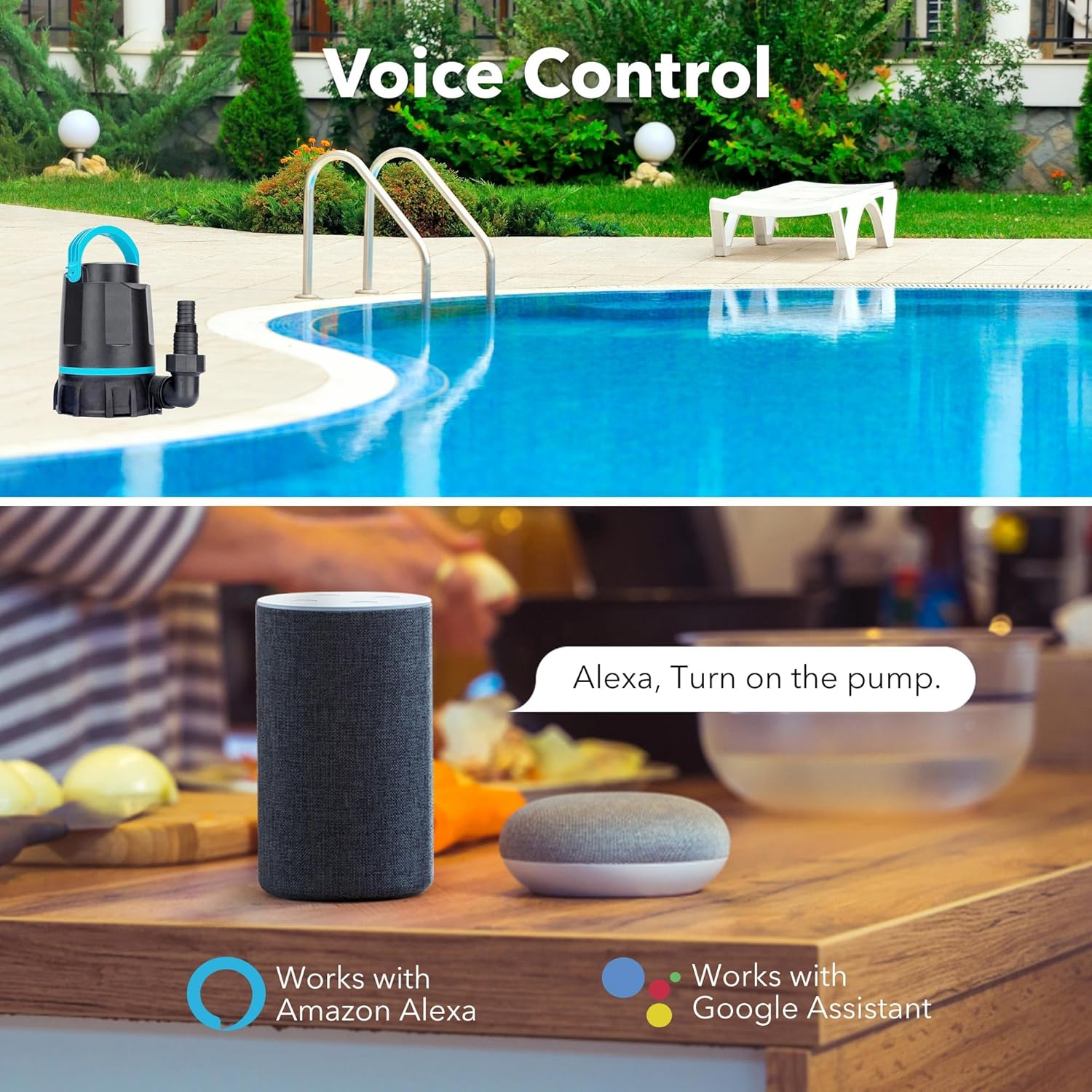 HBN Outdoor Smart Plug Waterproof with 6 Outlets,WiFi Power Stake Timer with 6Ft Cord,Outdoor Outlet Timer for Patio Lights,Compatible with Alexa & Google Assistant,Remote& Voice Control,ETL Listed