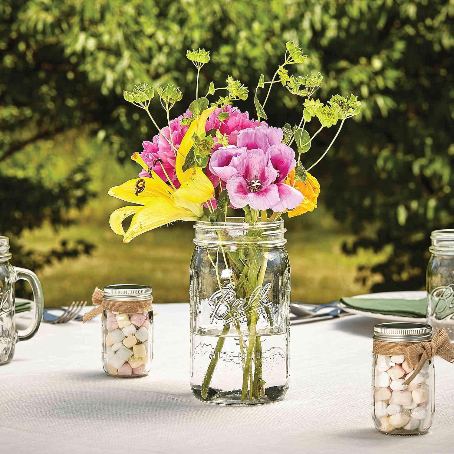 Quart Jar With Silver Lid, Wide Mouth, Set Of 2, Ball Quart Jar With Silver Lid, Wide Mouth, Set Of 2 By Ball