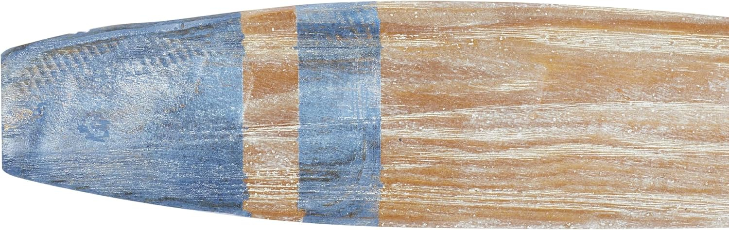 Deco 79 Wood Airplane Propeller Home Wall Decor 2 Blade Wall Sculpture with Aviation Detailing, Wall Art 47" x 2" x 4", Brown