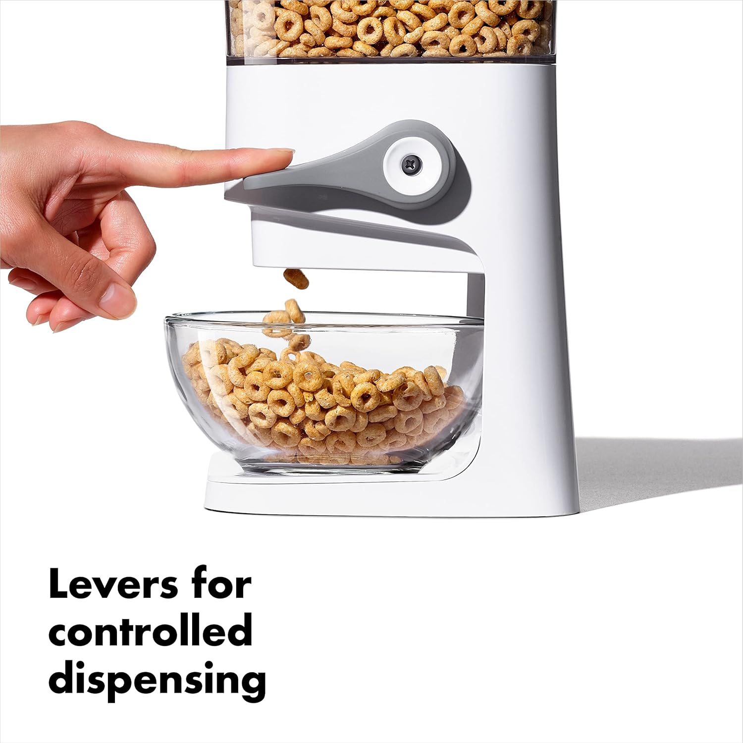 OXO Good Grips Bote Dispensador de Cereales para Snacks de Encimera de Cocina, 5.5 Cuartos