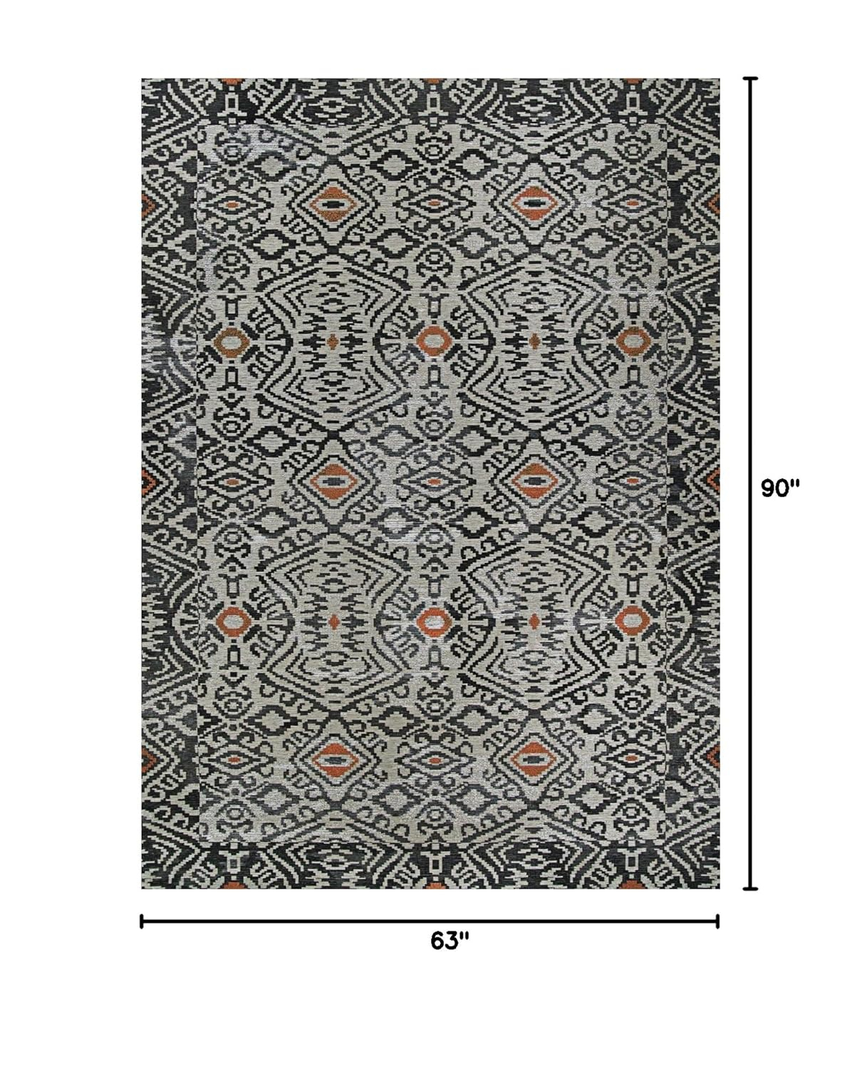 Couristan Dolce Mala Indoor/Outdoor Area Rug, 5'3" x 7'6", Smoke
